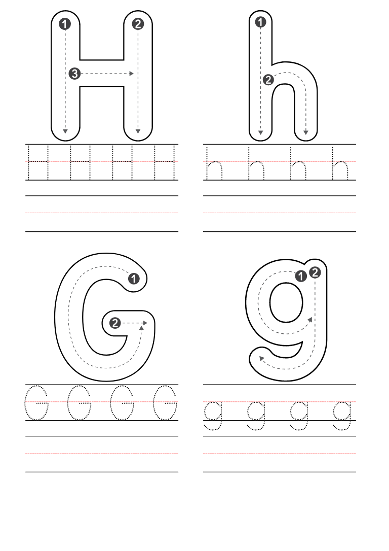 letter h worksheet for preschoolers