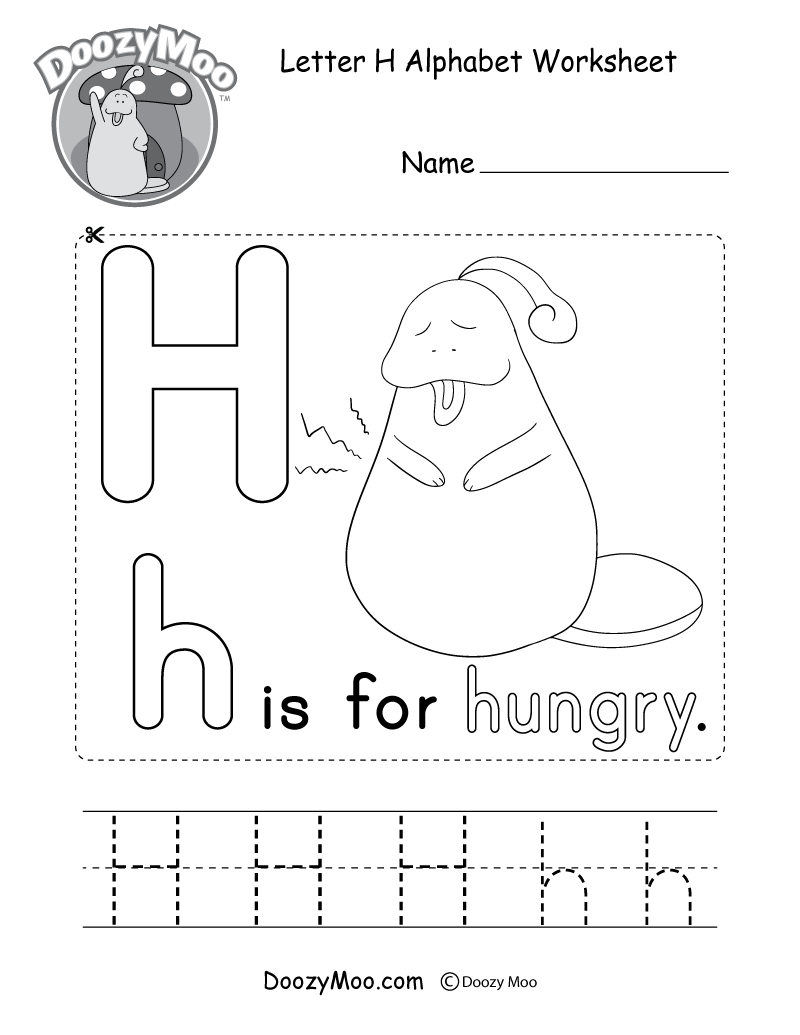 letter h worksheet for toddlers