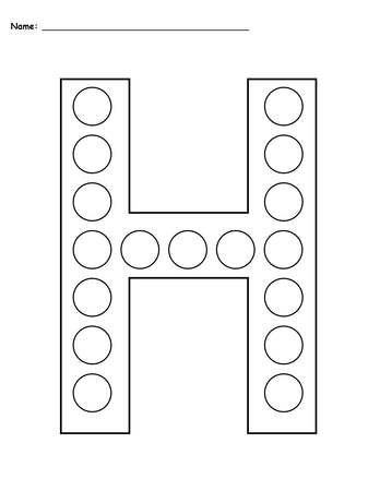 letter h worksheet for toddlers