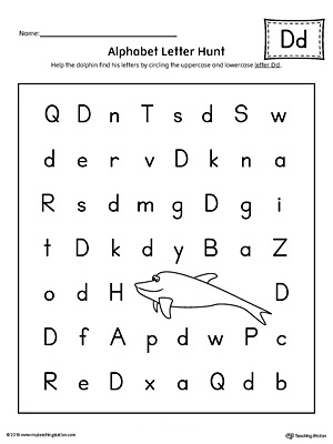 letter hunt worksheet