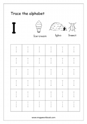 Letter I Tracing Worksheet | All Kids Network