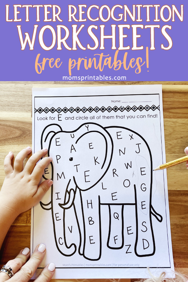 Letter Recognition Worksheets (A-Z FREE!) - Moms Printables