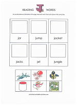 letter j cut and paste worksheet