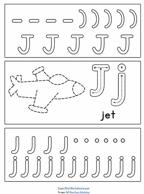 letter j preschool pages