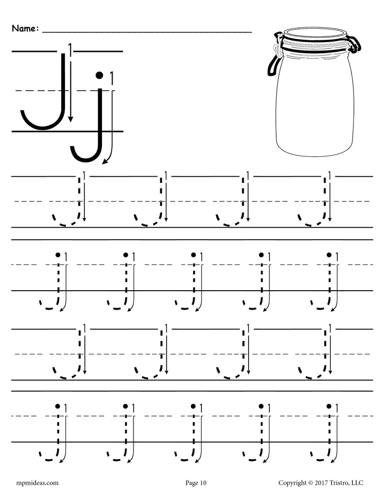 FREE Letter J Worksheets for Preschool! ⋆ The Hollydog Blog