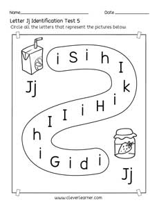Fun letter J identification activity and test sheets for ...