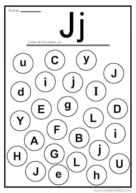letter j worksheet for preschoolers