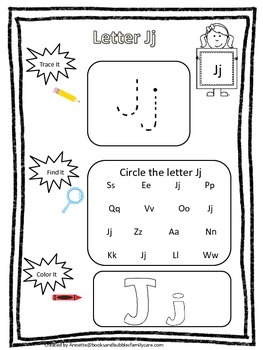 letter j worksheet for preschoolers
