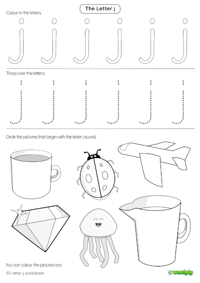 Letter j Worksheets