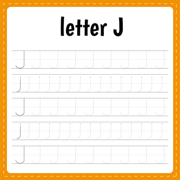 letter j writing worksheet