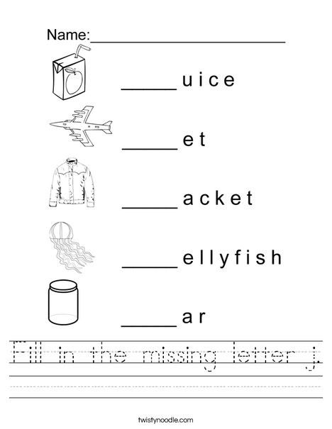 letter jj worksheet