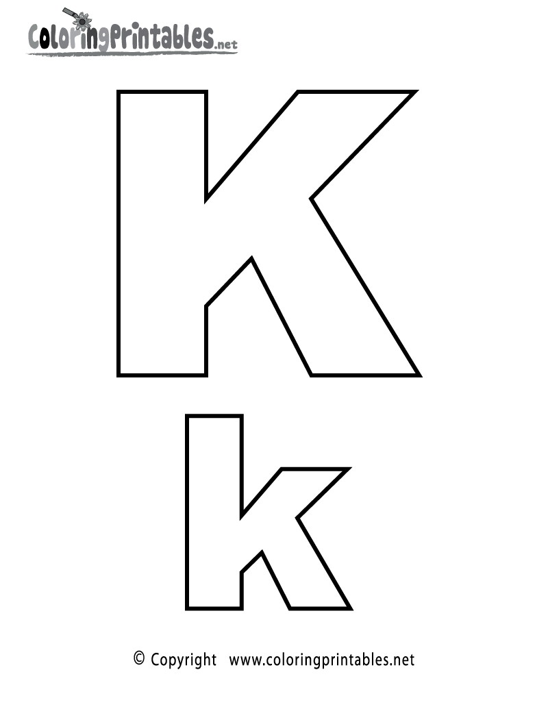 letter k coloring worksheet