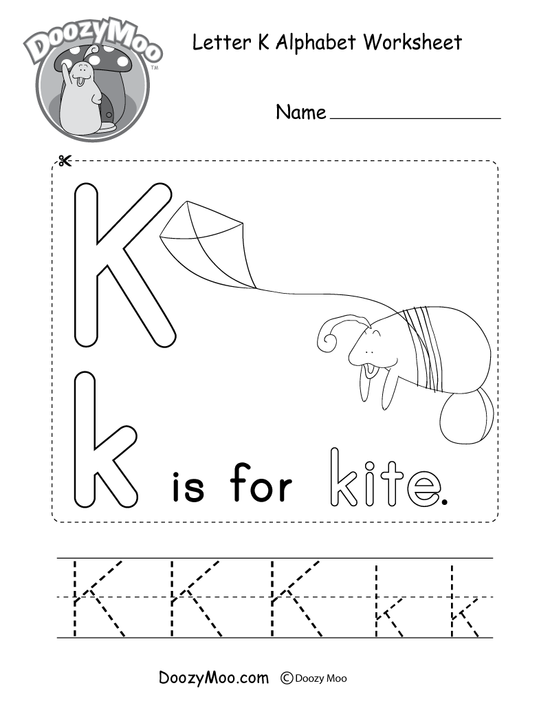 letter k preschool worksheet