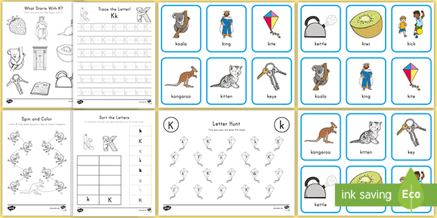 Letter K Worksheet and Activity Pack | Alphabet | ELA