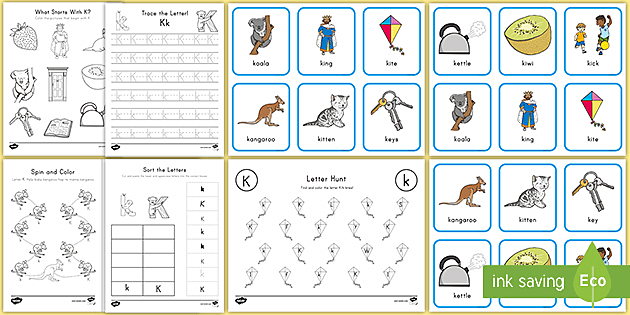 Letter K Worksheet and Activity Pack | Alphabet | ELA