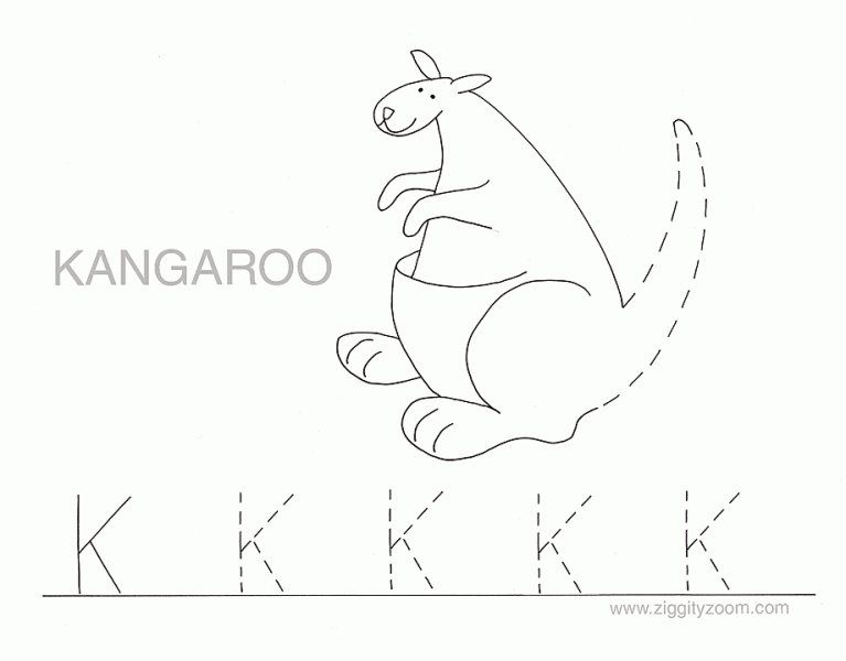 Letter K Alphabet Tracing Worksheets -