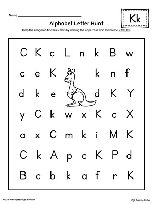 letter k worksheet for pre k