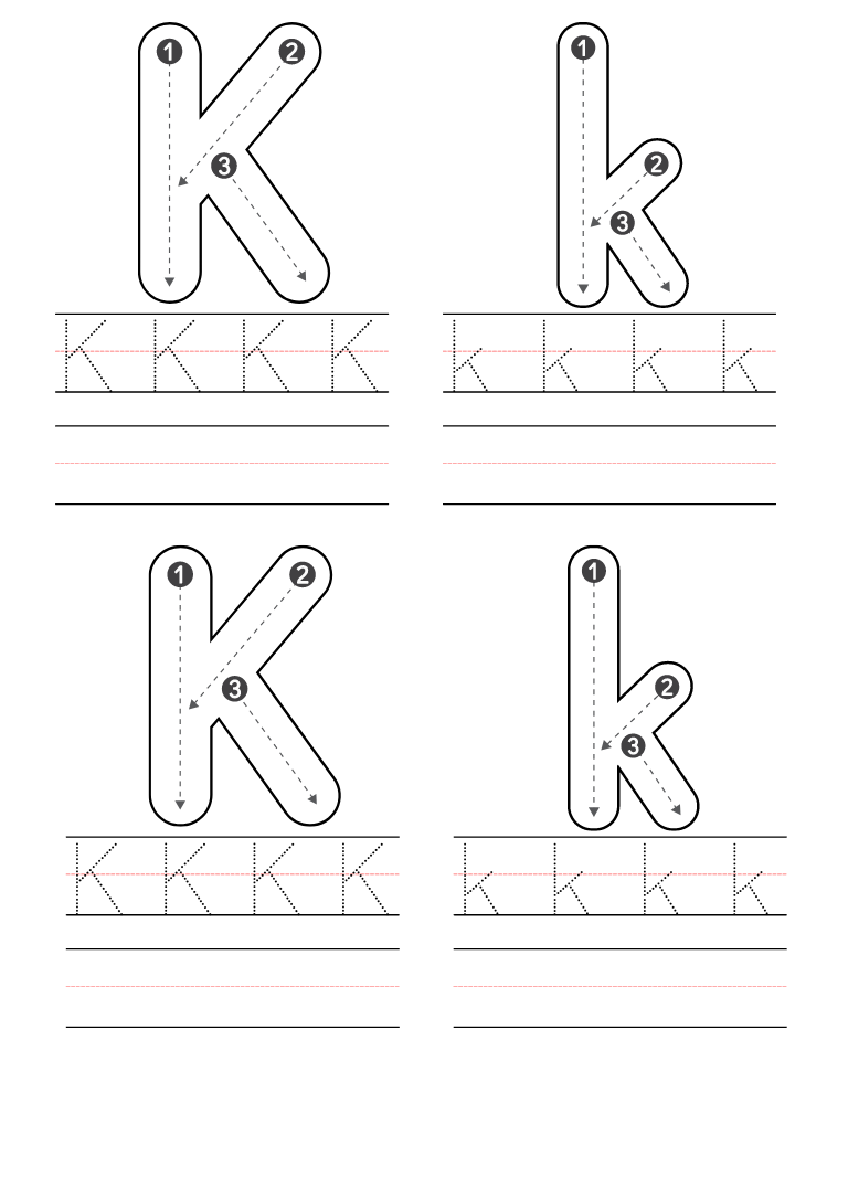 letter k worksheet for preschoolers