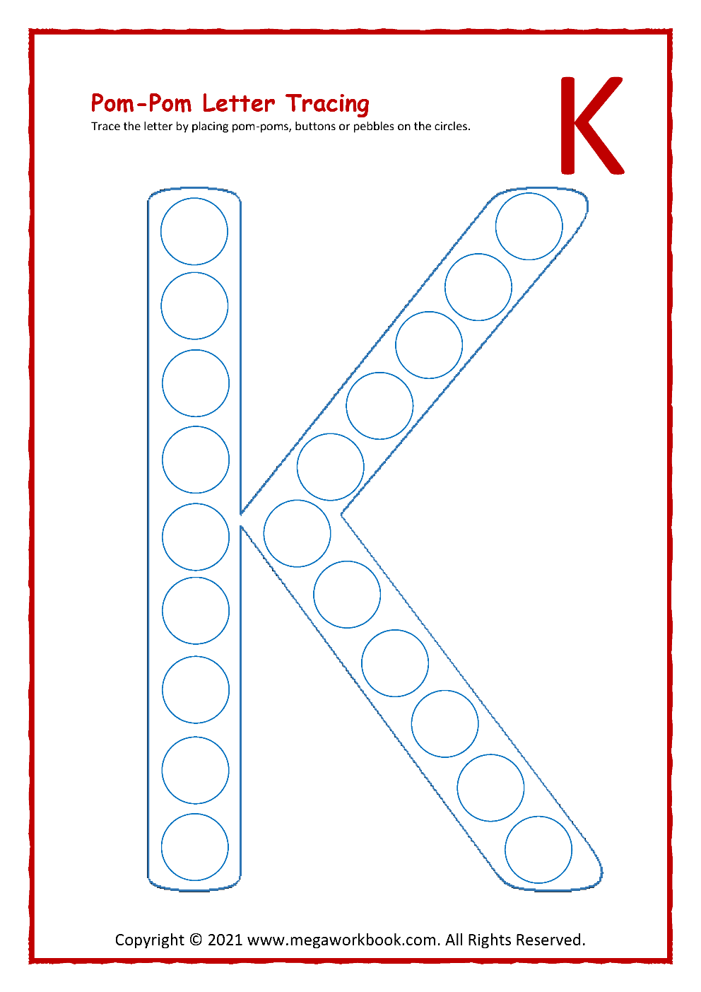 letter k worksheet preschool