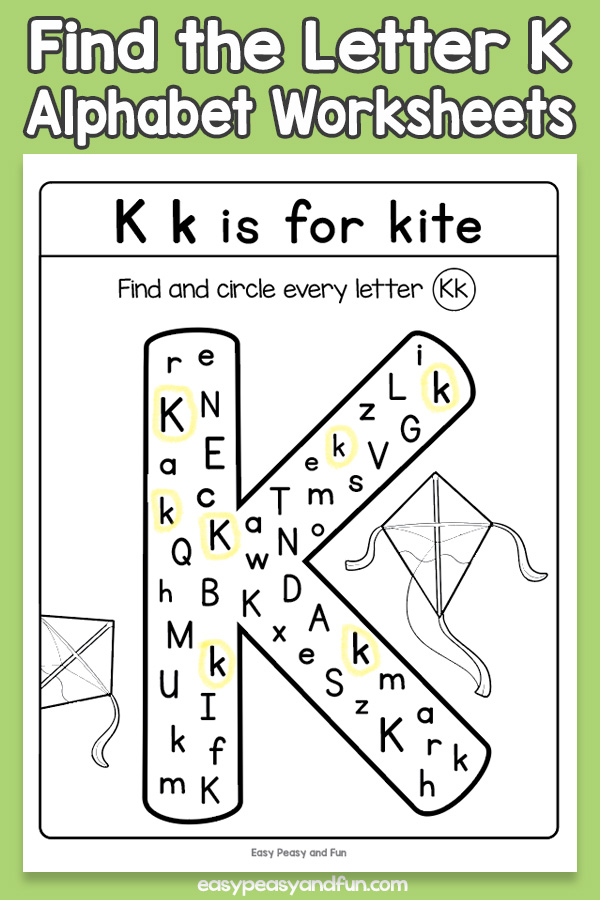 Find the Letter K Worksheets - Easy Peasy and Fun Membership