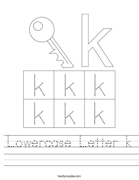 letter k worksheet