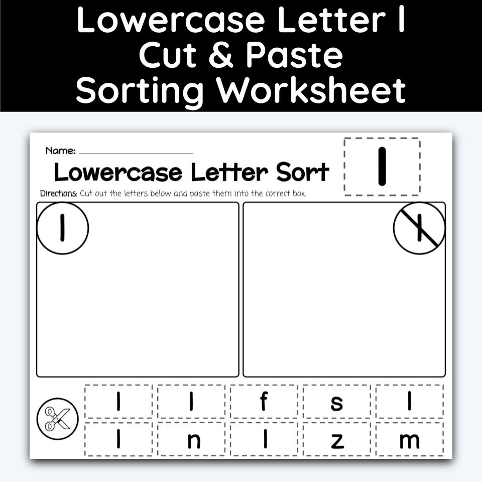 letter l cut and paste worksheet