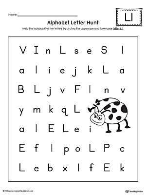 letter l preschool worksheet