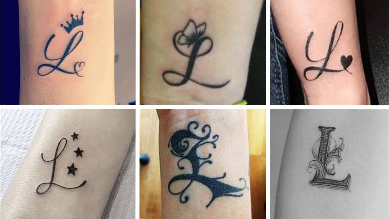 L Handwritten Letter Temporary Tattoo - Set of 3 - Tatteco