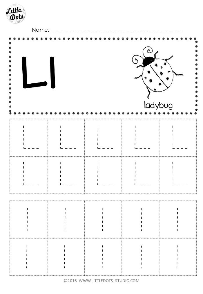 Tracing the Letter L l Worsheets library Worksheets Library