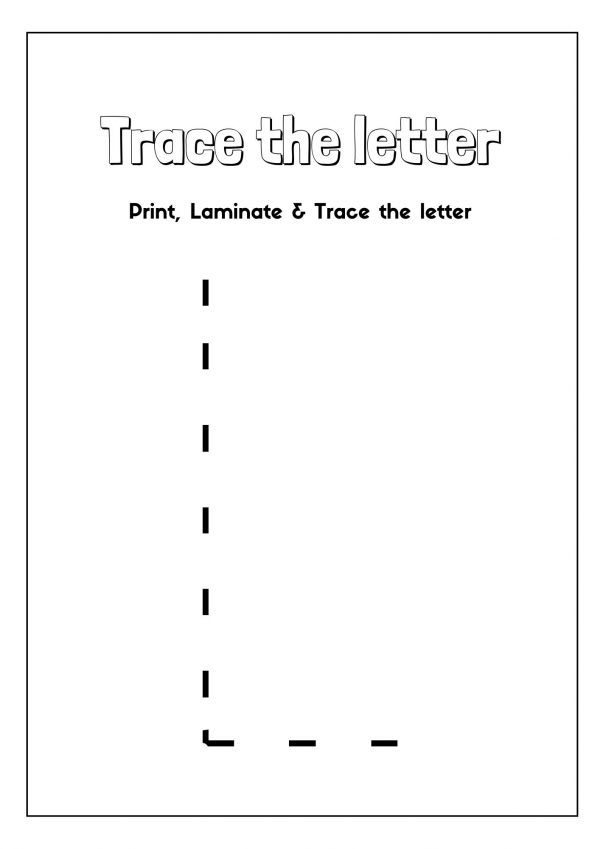 letter l tracing worksheet
