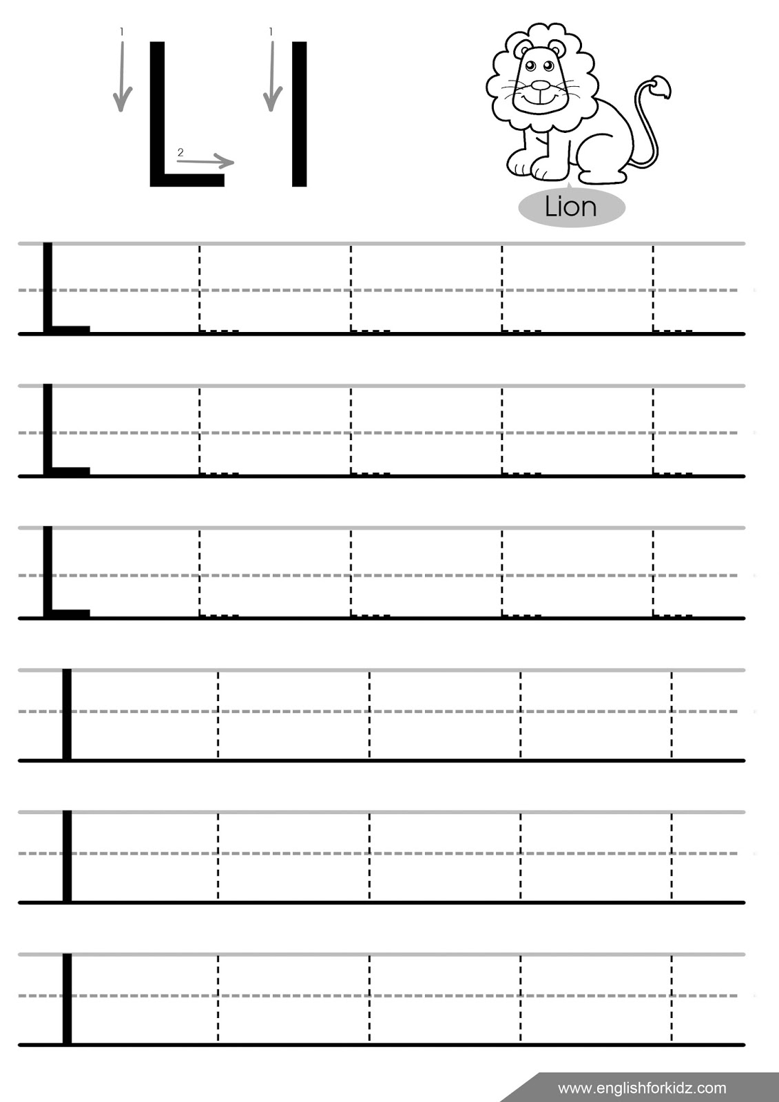 letter l worksheet