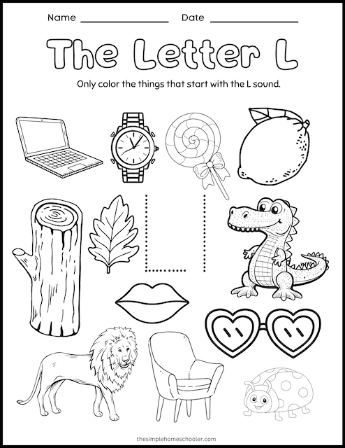 letter ll worksheet for preschool