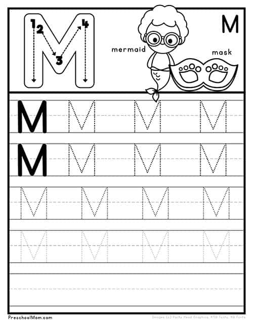 Letter M Preschool Printables - Preschool Mom