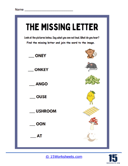 letter m worksheet for kindergarten