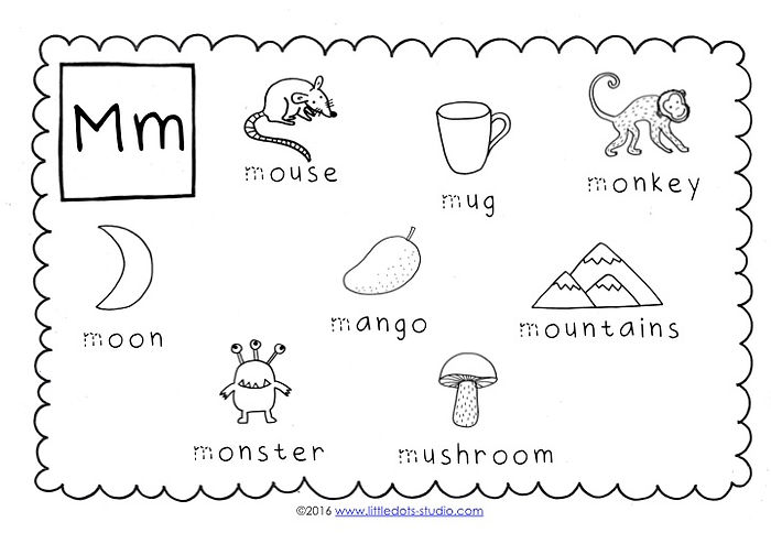 Preschool Letter M Activities and Worksheets