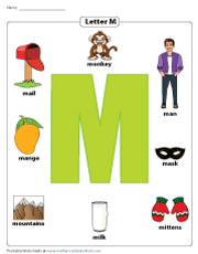 Letter M Worksheets