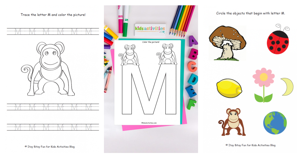 letter m worksheet for toddlers