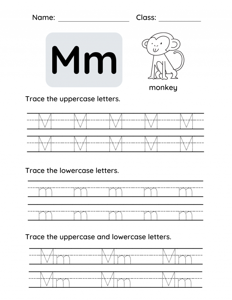 letter m worksheet for toddlers