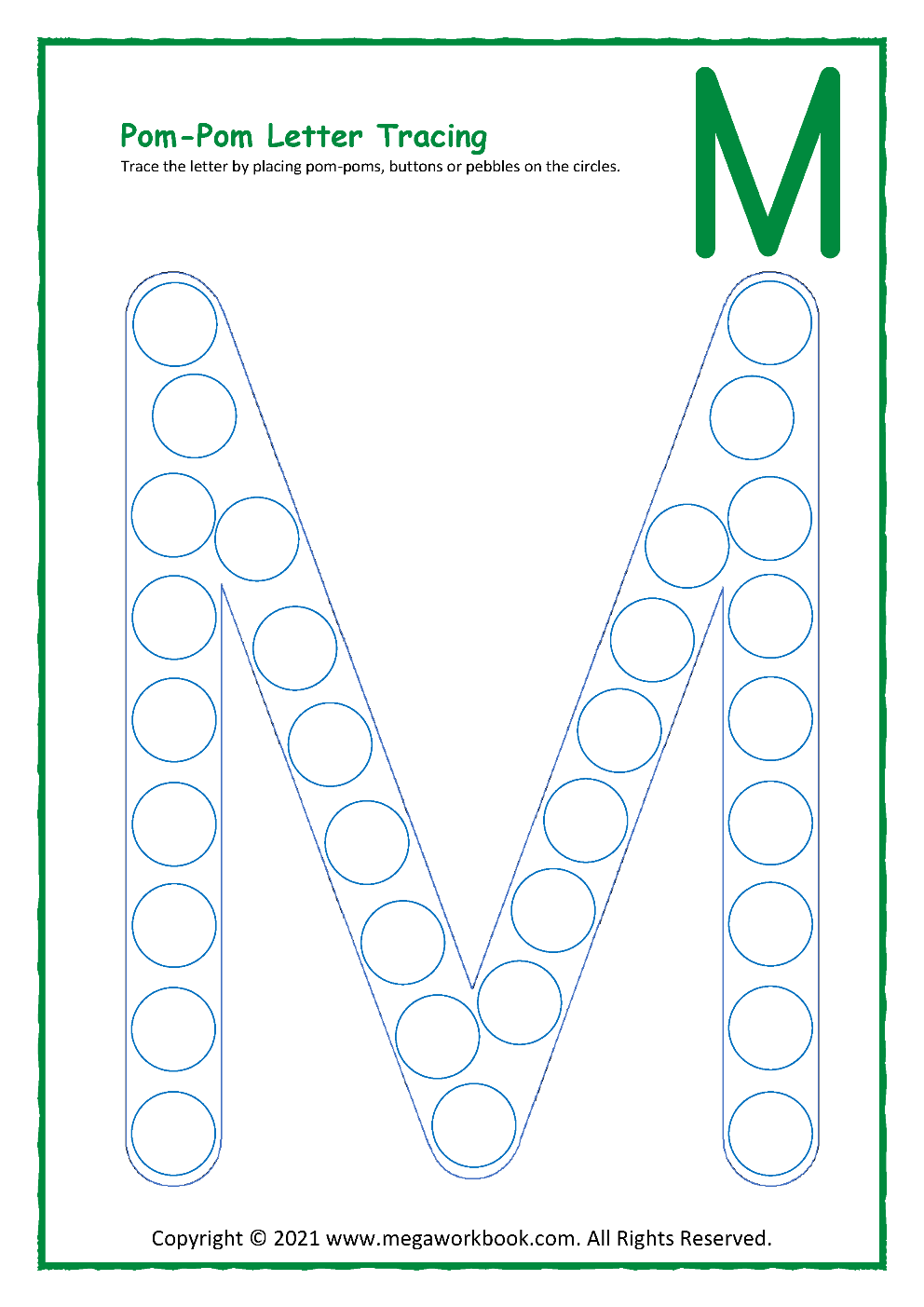 letter m worksheet kindergarten