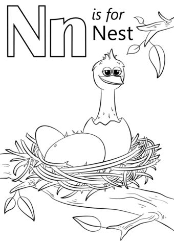 letter n coloring worksheet