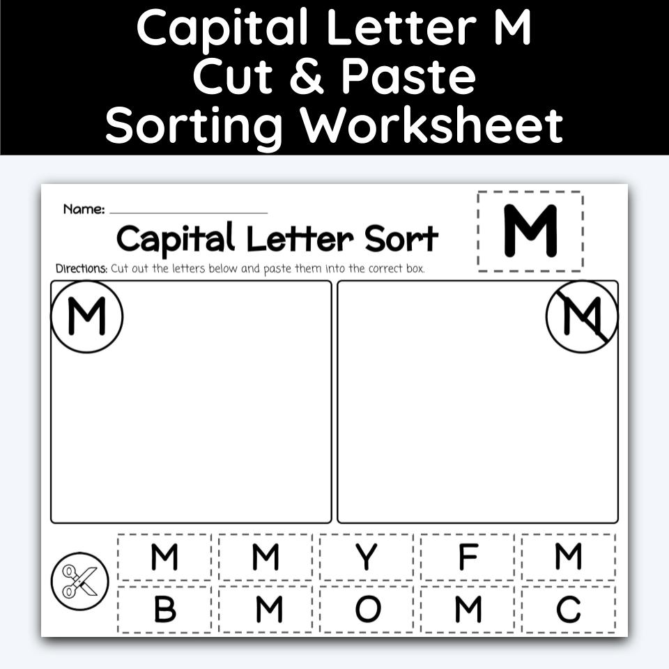 letter n cut and paste worksheet