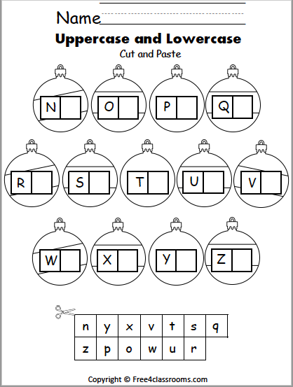 Free Christmas Ornament Letter Matching (N to Z) - Free Worksheets ...