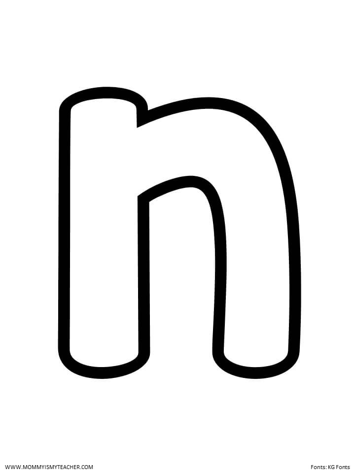 letter n worksheet for preschoolers