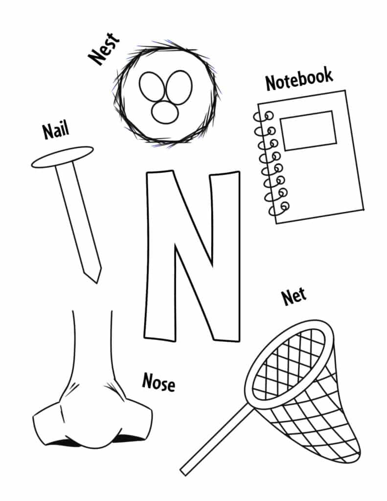 Free Letter N Worksheets for Preschool! ⋆ The Hollydog Blog