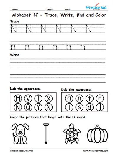 Printing the Letter N n | K5 Learning