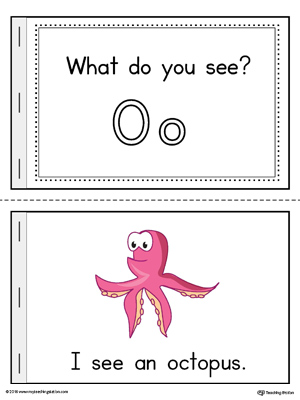 Short Letter O Words Printable Mini Book (Color ...