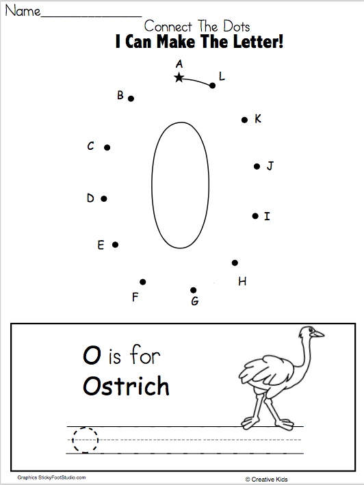 letter o preschool worksheet