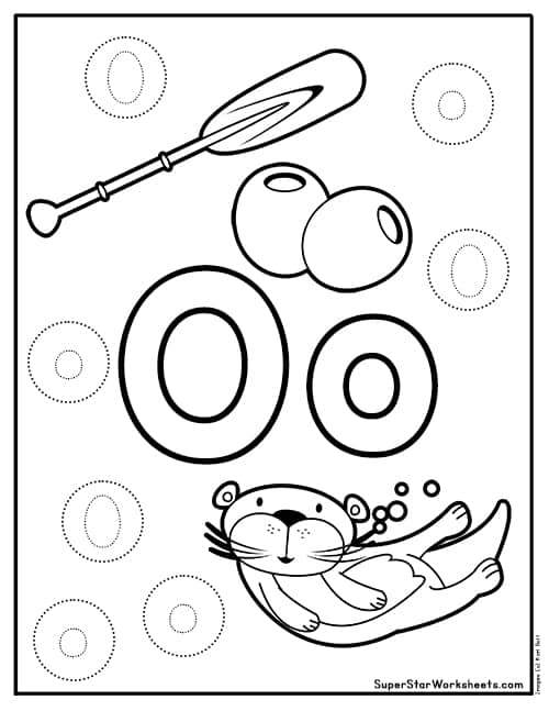 letter o worksheet for kindergarten