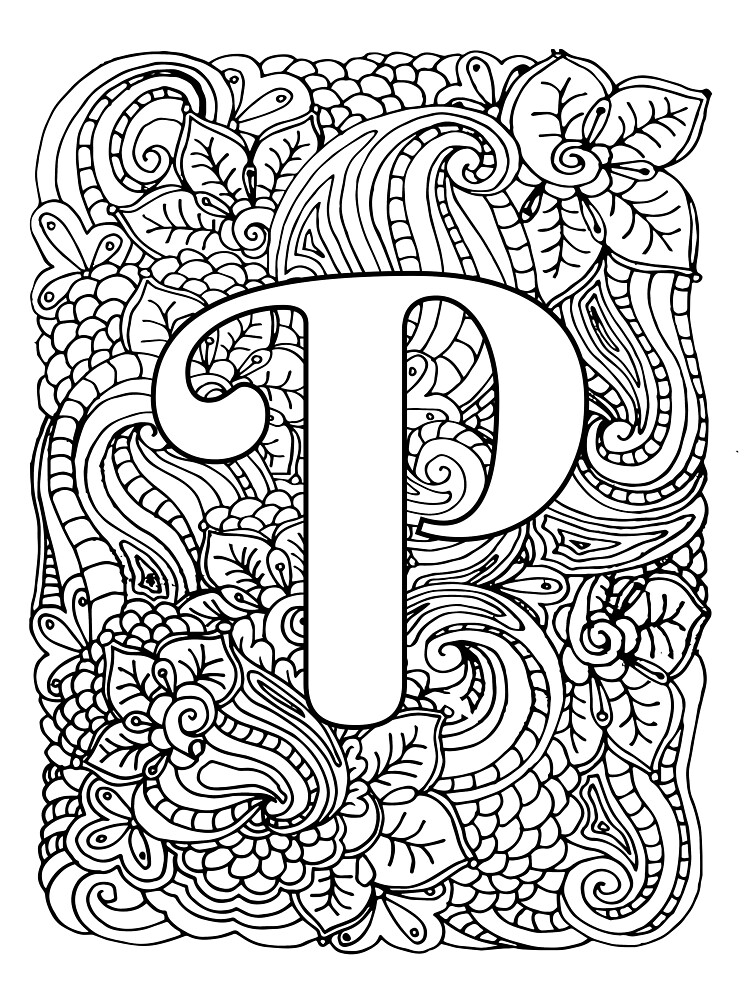 letter p coloring pages