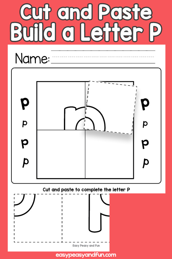 letter p cut and paste worksheet